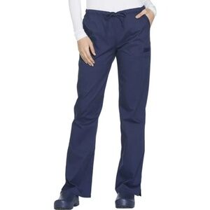 Cherokee Women's Workwear Core Stretch Drawstring Cargo Scrubs Pant in Navy